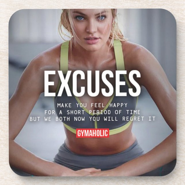 Fitness und Bodybuilding Motivation Getränkeuntersetzer (Vorderseite)