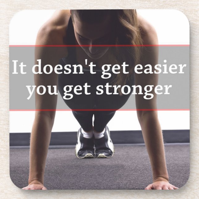 Fitness und Bodybuilding Motivation Untersetzer (Vorderseite)