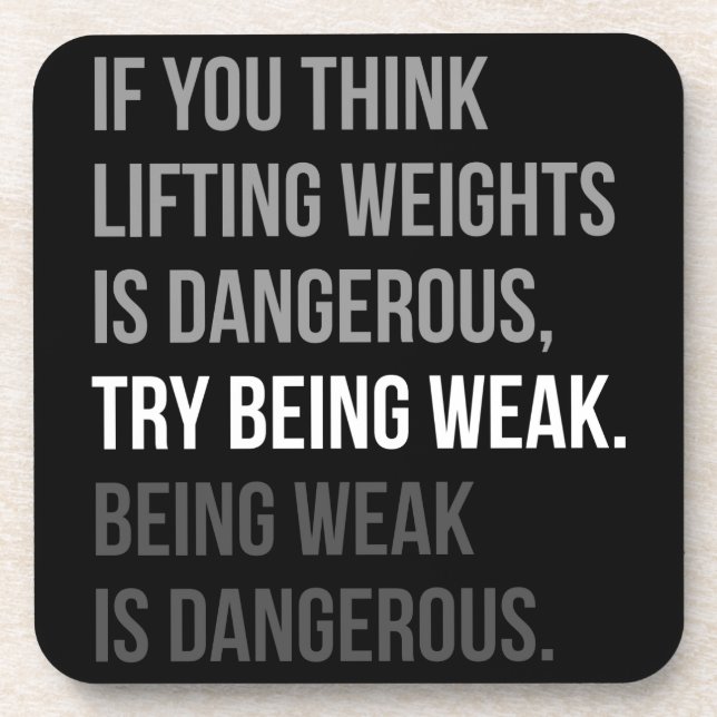 Fitness und Bodybuilding Motivation Untersetzer (Vorderseite)