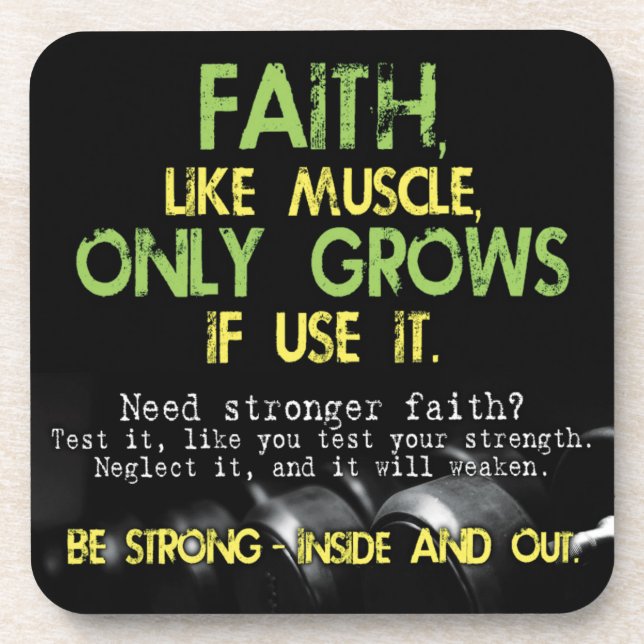 Fitness und Bodybuilding Motivation Untersetzer (Vorderseite)