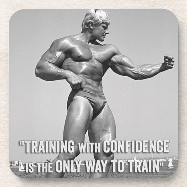 Fitness und Bodybuilding Motivation Untersetzer (Vorderseite)