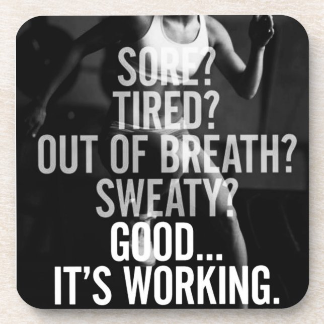 Fitness und Bodybuilding Motivation Untersetzer (Vorderseite)