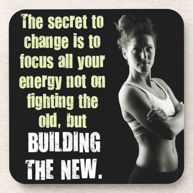 Fitness und Bodybuilding Motivation Untersetzer (Vorderseite)