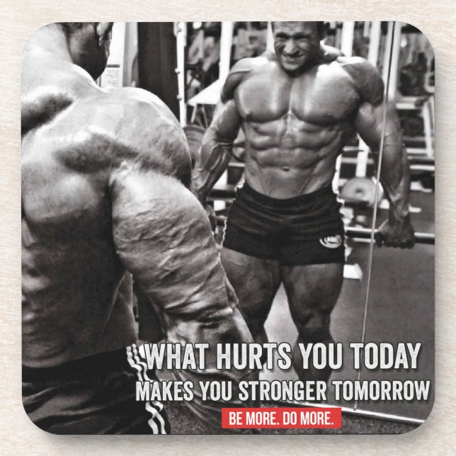 Fitness und Bodybuilding Motivation Untersetzer (Vorderseite)