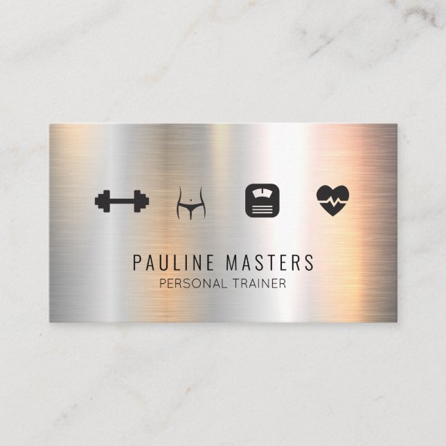 Fitness und Ernährung | Personal Trainer Terminkarte (Vorderseite)