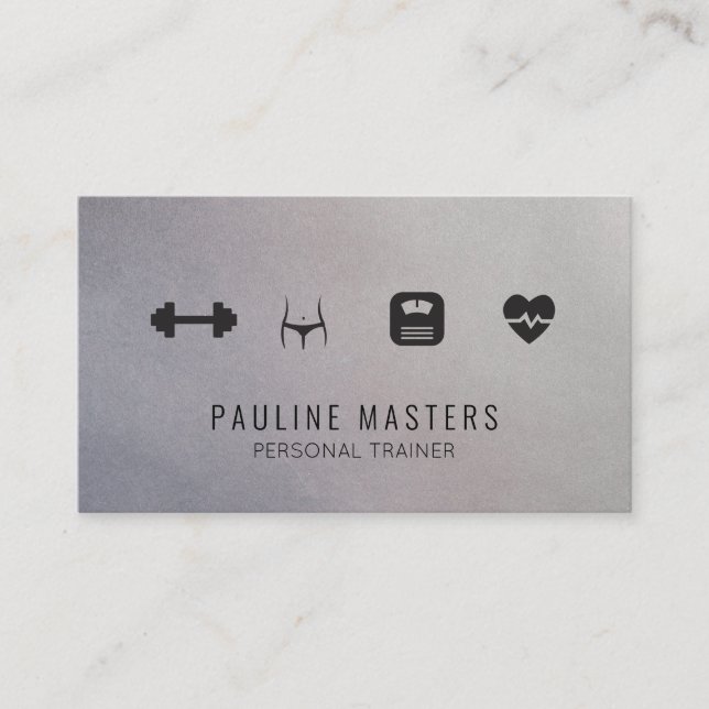 Fitness und Ernährung | Personal Trainer Terminkarte (Vorderseite)