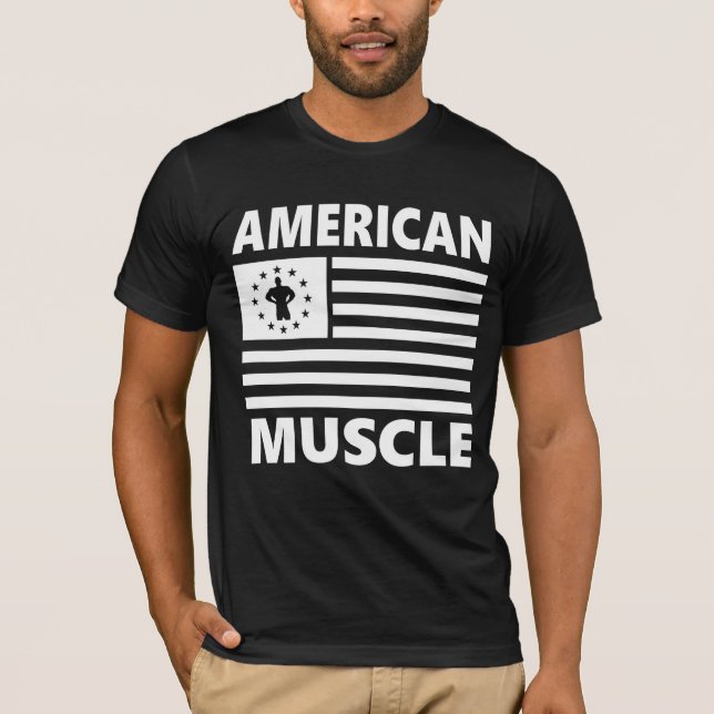 Fitness und Fitness Amerikanische Muskeln T-Shirt (Vorderseite)
