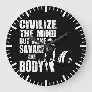 Fitness und Fitness Motivation - Ersparen Sie den Große Wanduhr