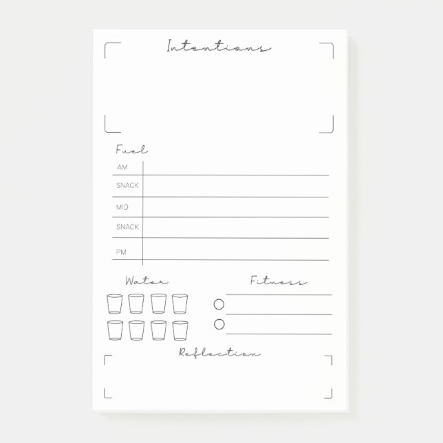 Fitness und Gesundheitsüberwachung Post-it Klebezettel (Vorderseite)