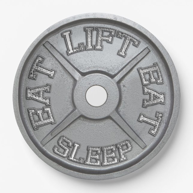 Fitness und Gymnastik Pappteller (Vorderseite)