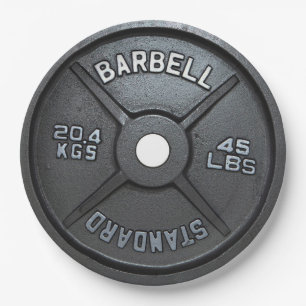 Fitness und Gymnastik Pappteller