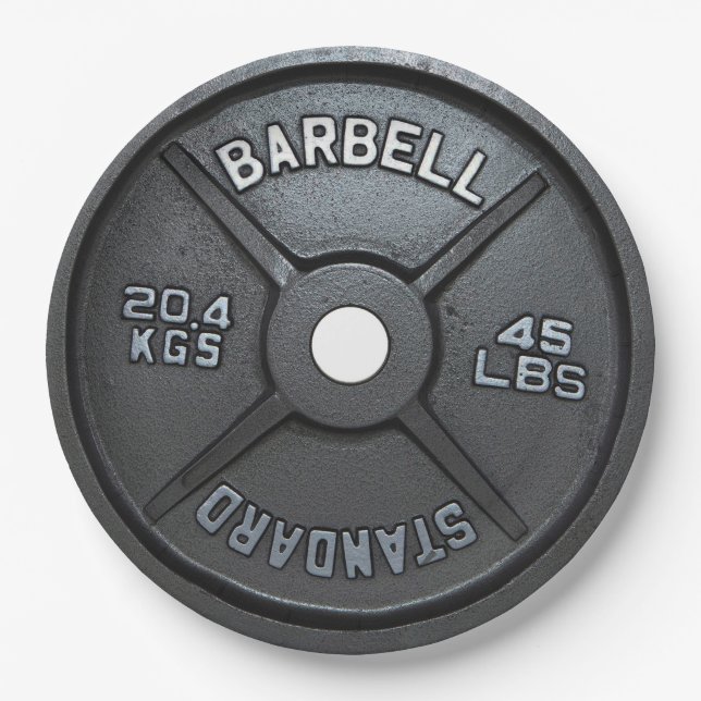 Fitness und Gymnastik Pappteller (Vorderseite)