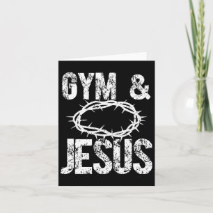 Fitness und Jesus Christlicher Bodybuilder Religiö Karte