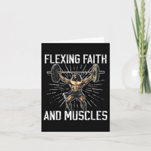Fitness und Jesus Christlicher Bodybuilder Religiö Karte