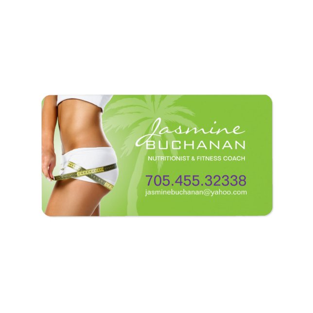 Fitness- und Nährwertkennzeichnungen Adressaufkleber (Vorne)