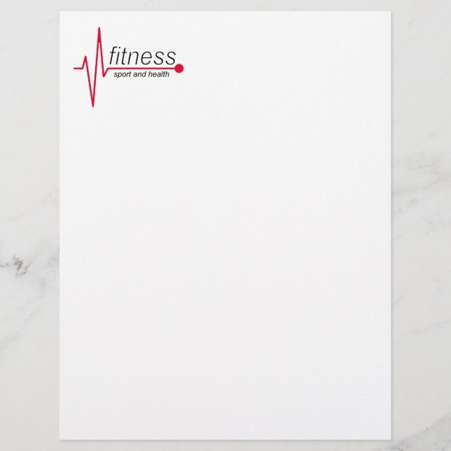 Fitness und Sport Briefbogen (Vorderseite)