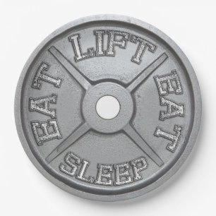 Fitness und Turnhallen-Motivation Pappteller