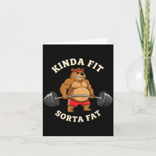 Fitness-Vater-Body-Gewichtheber-Bär Gewichtheben M Karte