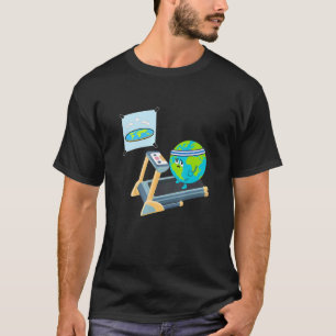 Fitness von Flacherde Treadmill Rund-Erde-flaches  T-Shirt