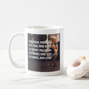 Fitness von Frauen Inspirationsworte - mehr Aktion Tasse