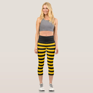 Fitness von Hummeln, gelb und schwarz - Capri Leggings
