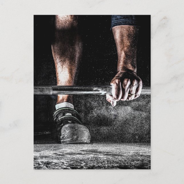 Fitness Weightlift GYM Workout Postkarte (Vorderseite)