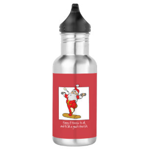 Fitness Weihnachten mit Weihnachten Edelstahlflasche