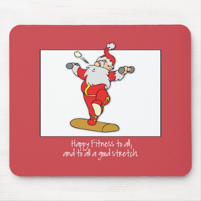 Fitness Weihnachten mit Weihnachten Mousepad (Vorne)