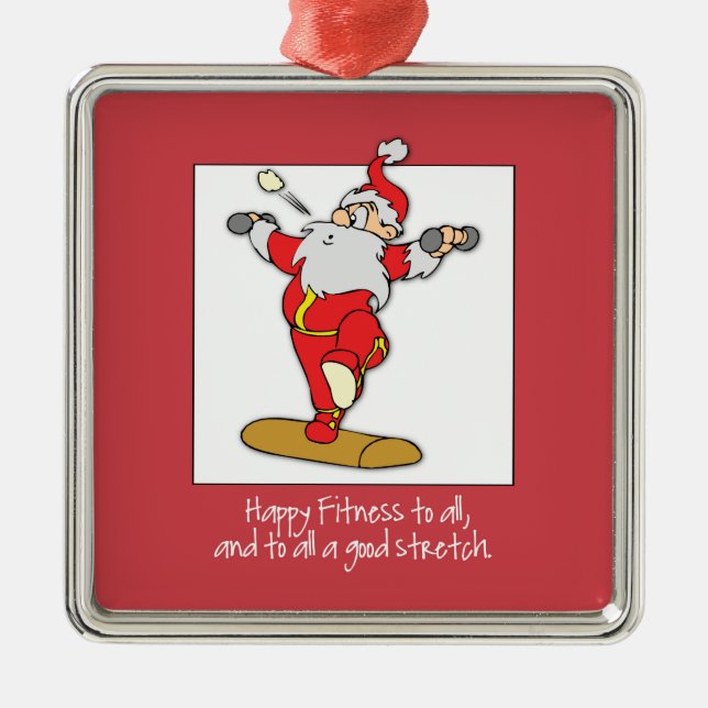 Fitness Weihnachten mit Weihnachten Ornament Aus Metall (Vorne)