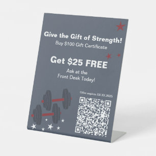Fitness Weihnachtsgeschenk Sockelschild
