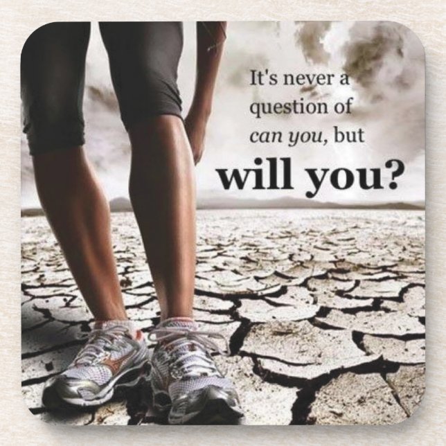 Fitness Workout Gym Motivation Getränkeuntersetzer (Vorderseite)