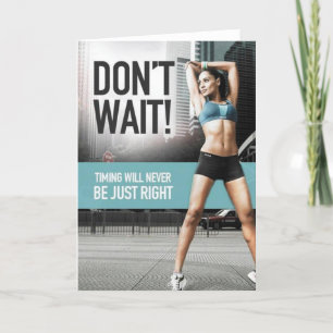 Fitness Workout Gym Motivation Karte
