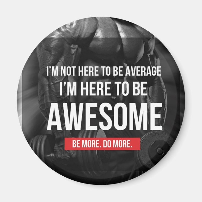 Fitness Workout Gym Motivation Magnet (Vorne)