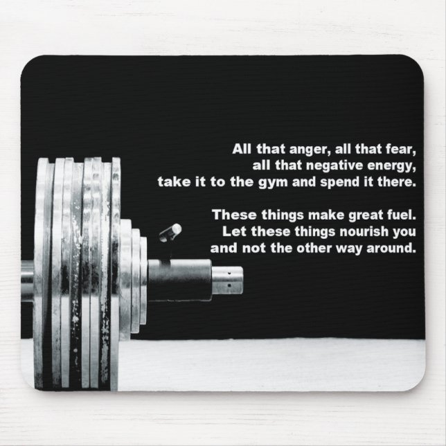 Fitness Workout Gym Motivation Mousepad (Vorne)