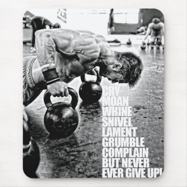 Fitness Workout Gym Motivation Mousepad (Vorne)