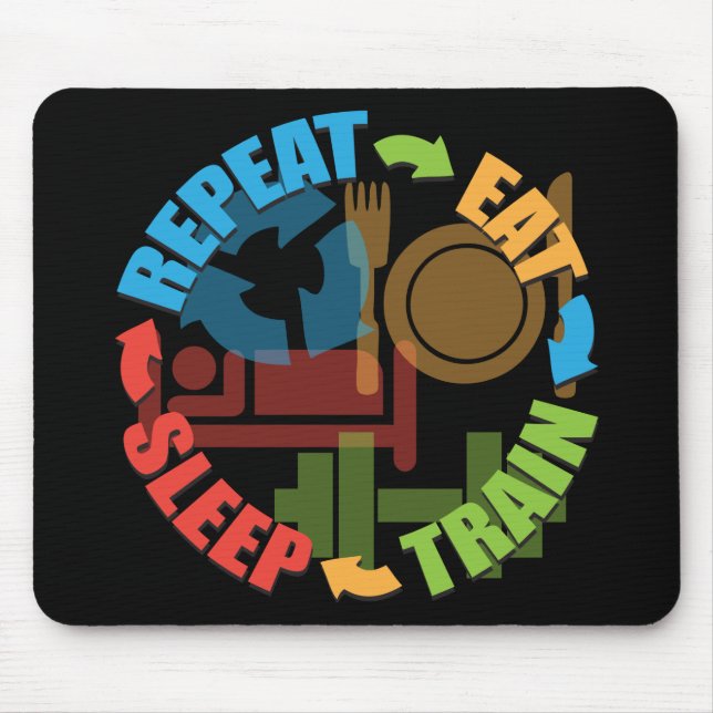 Fitness Workout Gym Motivation Mousepad (Vorne)