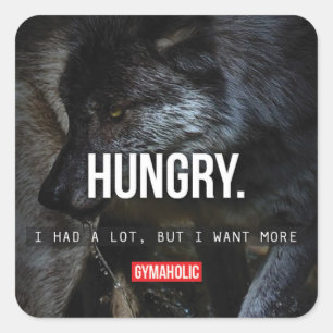 Fitness Workout Gym Motivation Quadratischer Aufkleber