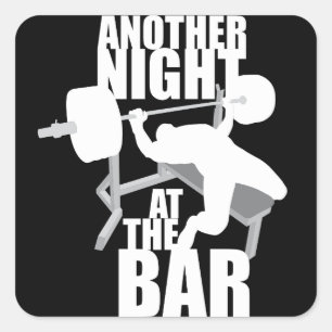 Fitness Workout Gym Motivation Quadratischer Aufkleber