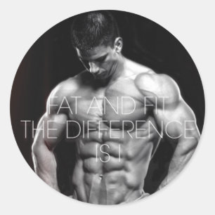 Fitness Workout Gym Motivation Runder Aufkleber
