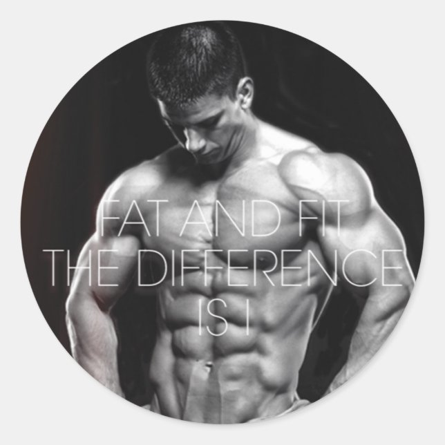 Fitness Workout Gym Motivation Runder Aufkleber (Vorderseite)