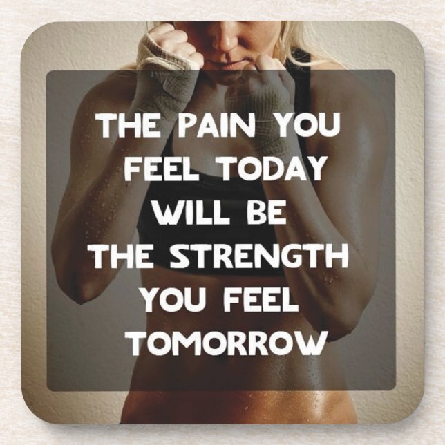 Fitness Workout Gym Motivation Untersetzer (Vorderseite)