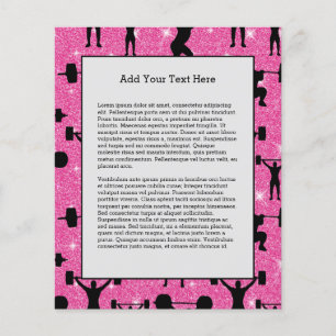Fitness Workout Gym Sport Pink Glitzer Flyer