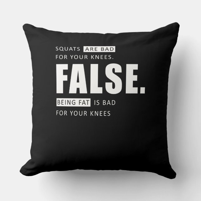 Fitness Workout Squates Leg Day Motivation Kissen (Vorderseite)