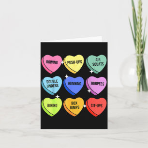 Fitness-Workout-Süßigkeiten-Herz-Valentinstag-Fitn Karte
