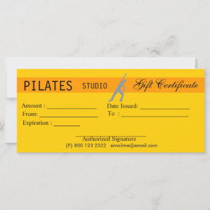Fitness Yoga Pilates Geschenkgutschein