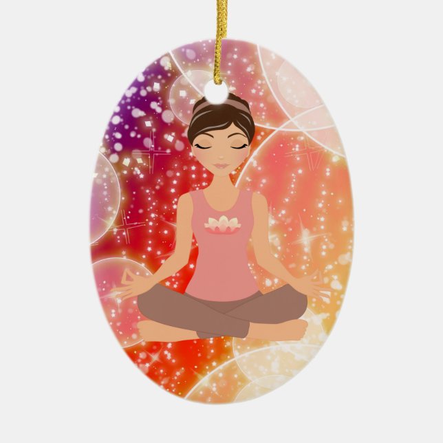 Fitness! Yoga - SRF Keramikornament (Vorne)