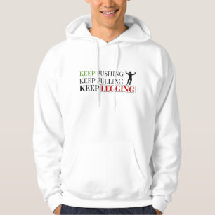 Fitness-Zitat Pullover Hoodie – Minimaler Textdesi