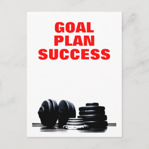 Fitness zum Erfolg der Bodybuilding Postkarte