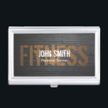 Fitnessberufliches Grunge-Metallpersönlicher Visitenkarten Dose<br><div class="desc">Fitnessberufliches Grunge-Metallpersönlicher Trainer-Geschäfts-Kartenhalter.</div>