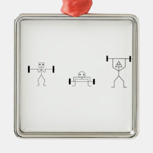 Fitnessformen Silbernes Ornament